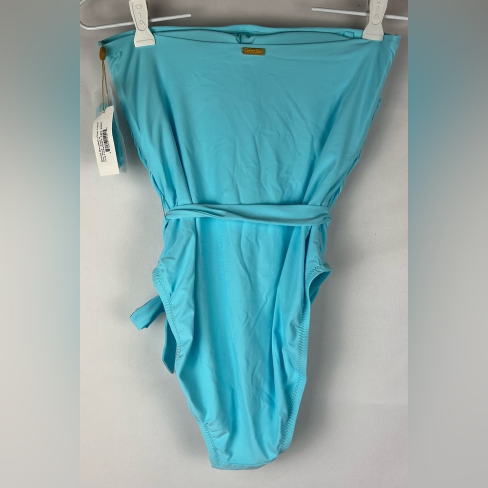 NWT Helen Jon Belted bandeau one-piece | sky blue - Picture 7 of 11